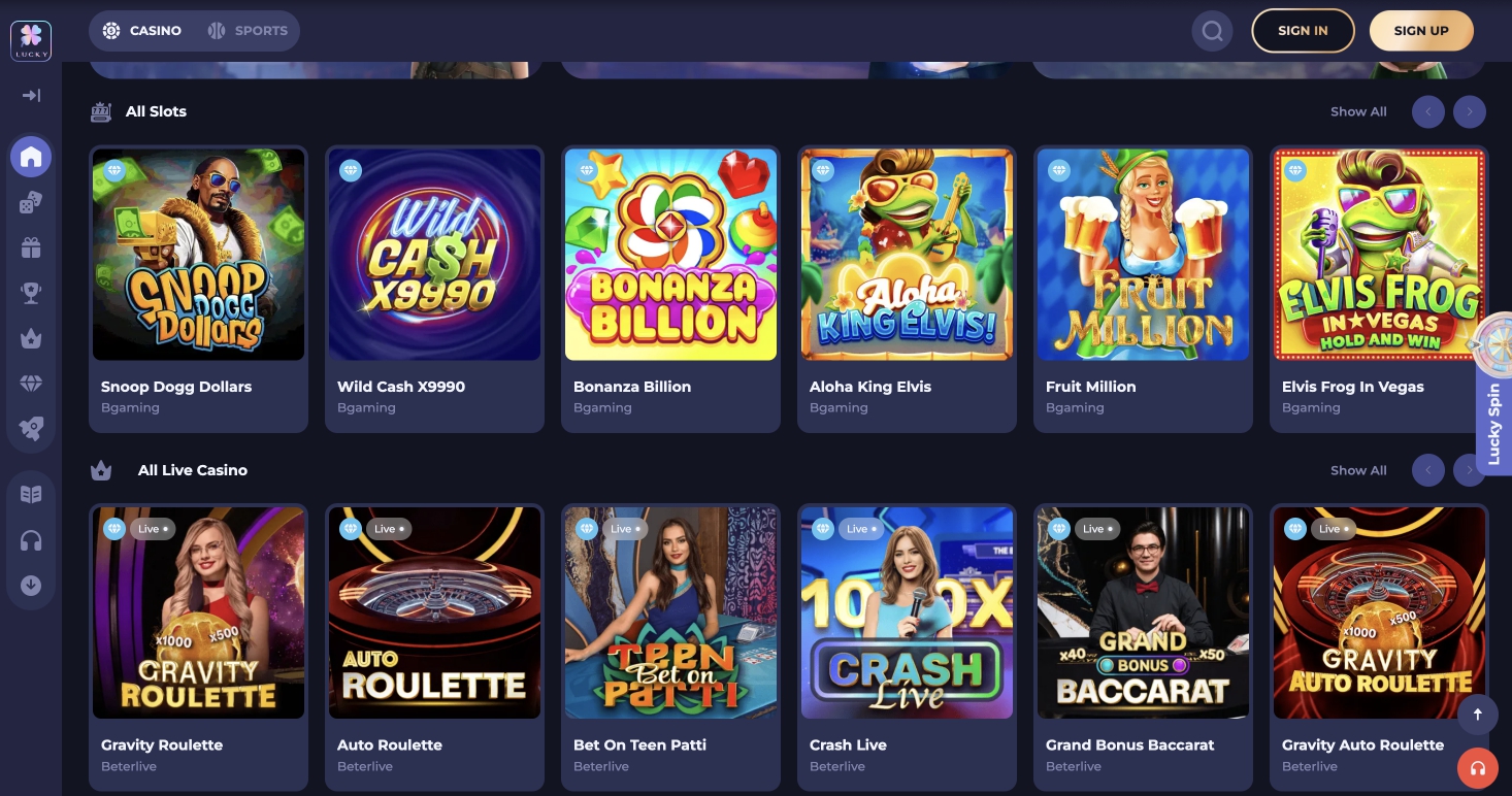 Lucky Friends Casino games